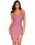 meilun Womens Deep V Neck Strappy Splitting Club Party Bandage Dress