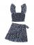 MakeMeChic Women's Two Piece Ruffle Trim Cami Crop Top and Wrap Skirt Set