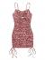 SOLY HUX Women's Spaghetti Strap Bodycon Mini Pencil Dress