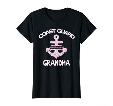 Womens Womens Coast Guard Grandma Granny Teeshirt Gift