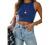 REORIA Women’s Sexy Sleeveless Racer Back Tank Tops Halter Neck Crop Tops