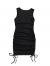 SheIn Women's Ruched Sleeveless Mini Bodycon Dress Drawstring Tie Side Round Neck Short Dresses