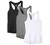 icyzone Workout Tank Tops for Women - Racerback Athletic Yoga Tops, Running Exercise Gym Shirts(Pack of 3)