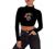 Remidoo Women's Sexy Backless Mock Neck Long Sleeve Crop Top T-Shirt