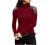 Women's Sexy Tops Fashion Lace Solid Long Sleeve T-Shirt Turtlenenk Tunic Fall Casual Loose Blouses T-Shirts Tee