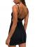 Eliacher Backless Dress Women's Spaghetti Strap Sexy Clubwear Bodycon Mini Dress