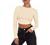 Remidoo Women's Sexy Backless Mock Neck Long Sleeve Crop Top T-Shirt