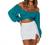 LYANER Women's Cute Off Shoulder Long Sleeve Self Tie Knot Crop Tube Top Blouse