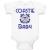 Custom Baby Bodysuit United States Coast Guard Auxiliary Coastie Baby with Flag