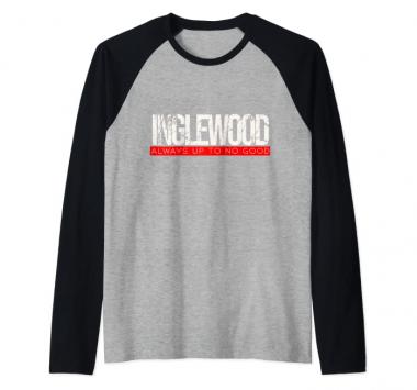 West Coast Hip Hop Inglewood Raglan Baseball Tee