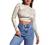 Remidoo Women's Sexy Backless Mock Neck Long Sleeve Crop Top T-Shirt