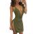 VANCOL Women's Sexy Deep V-Neck Halter Backless Slit Mini Party Club Dress