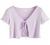 SweatyRocks Women's Tie Up Crop Top Short Sleeve Ribbed Knit Open Front Cropped Shirts