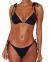 MOOSLOVER Women's Ribbed Tie Bikini Brazilian Cheeky Bottom String Swimsuit