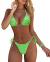 MOSHENGQI Women Sexy Brazilian Bikini 2 Piece Spaghetti Strap Top Thong Swimsuit Bathing Suit