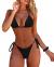 MOSHENGQI Women Sexy Brazilian Bikini 2 Piece Spaghetti Strap Top Thong Swimsuit Bathing Suit