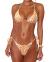 MOOSLOVER Women's Ribbed Tie Bikini Brazilian Cheeky Bottom String Swimsuit