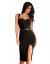 meilun Womens Deep V Neck Strappy Splitting Club Party Bandage Dress