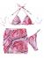 SOLY HUX Women's Wrap Triangle Bikini Bathing Suits with Mesh Beach Skirt 3 Piece Swimsuits