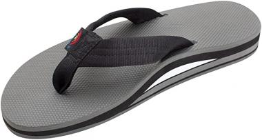 Rainbow Sandals Men's Double Layer Soft Top 1" EVA Rubber Filled Nylon Strap