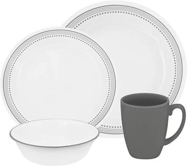 Dinnerware 16pc Mystic Gray