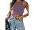 REORIA Women’s Sexy Sleeveless Racer Back Tank Tops Halter Neck Crop Tops