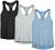 icyzone Workout Tank Tops for Women - Racerback Athletic Yoga Tops, Running Exercise Gym Shirts(Pack of 3)