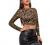 Remidoo Women's Sexy Backless Mock Neck Long Sleeve Crop Top T-Shirt