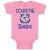 Custom Baby Bodysuit United States Coast Guard Auxiliary Coastie Baby with Flag