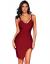 meilun Womens Deep V Neck Strappy Splitting Club Party Bandage Dress