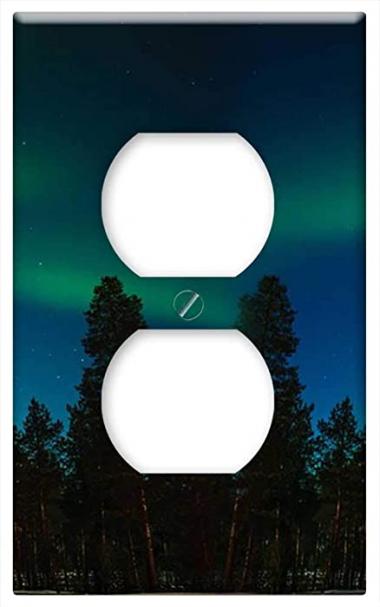 Switch Plate Outlet Cover - Aurora Finland Finnish Lapland Inari Suomi