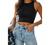 REORIA Women’s Sexy Sleeveless Racer Back Tank Tops Halter Neck Crop Tops