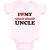 Custom Baby Bodysuit I Love My Coast Guard Uncle Funny Cotton Boy & Girl Clothes