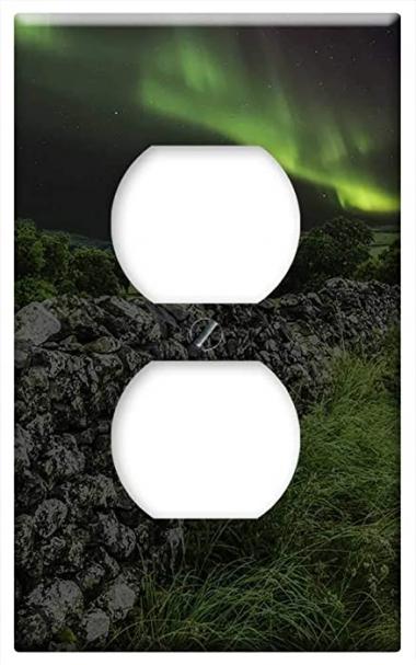 Switch Plate Outlet Cover - Aurora Borealis Northern Lights Yorkshire