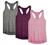 icyzone Workout Tank Tops for Women - Racerback Athletic Yoga Tops, Running Exercise Gym Shirts(Pack of 3)