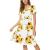 iDWZA Women's Summer Casual Short-Sleeved Dress High-waisted Dress With Pockets