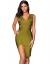 meilun Womens Deep V Neck Strappy Splitting Club Party Bandage Dress