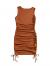 SheIn Women's Ruched Sleeveless Mini Bodycon Dress Drawstring Tie Side Round Neck Short Dresses