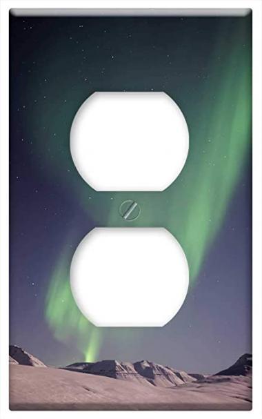 Switch Plate Outlet Cover - Aurora Borealis Cold Landscape Northern Lights