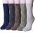 Pack of 5 Womens Winter Socks Warm Thick Knit Wool Soft Vintage Casual Crew Socks Gifts