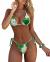 MOSHENGQI Women Sexy Brazilian Bikini 2 Piece Spaghetti Strap Top Thong Swimsuit Bathing Suit