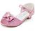 Furdeour Girls Sandals Glittler Bow Dress Shoes Princess Crystal High Heels Party Wedding Flower Girls Shoes for Kid Toddler