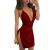 VANCOL Women's Sexy Deep V-Neck Halter Backless Slit Mini Party Club Dress