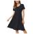 iDWZA Women's Summer Casual Short-Sleeved Dress High-waisted Dress With Pockets