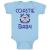 Custom Baby Bodysuit United States Coast Guard Auxiliary Coastie Baby with Flag