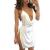 VANCOL Women's Sexy Deep V-Neck Halter Backless Slit Mini Party Club Dress