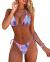 MOSHENGQI Women Sexy Brazilian Bikini 2 Piece Spaghetti Strap Top Thong Swimsuit Bathing Suit