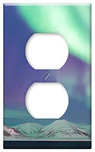 Switch Plate Outlet Cover - Adventure Aurora Aurora Borealis Stargazing Lights