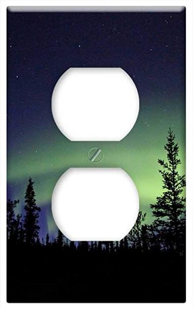 Switch Plate Outlet Cover - Aurora Borealis Northern Lights Sky Night Landscape 5