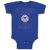 Custom Baby Bodysuit United States Coast Guard Auxiliary Coastie Baby with Flag